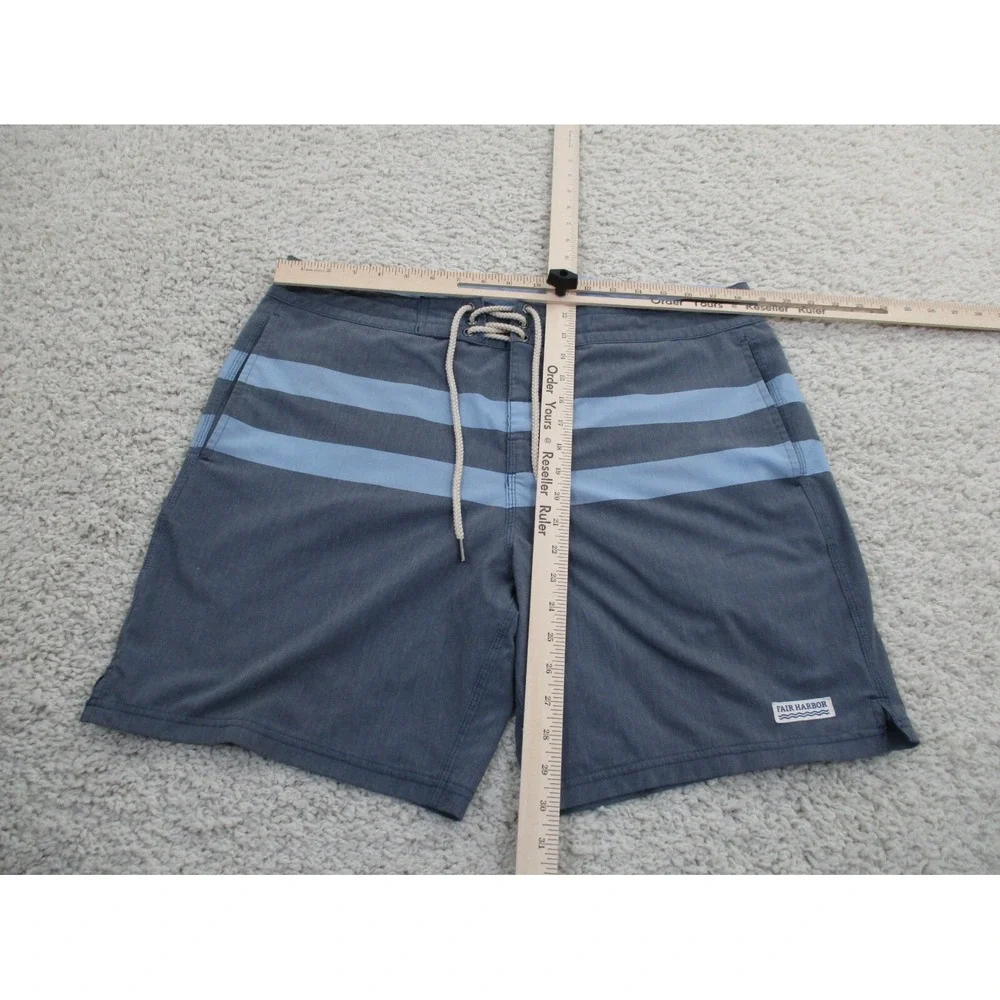 Fair Harbor Swim Trunks Mens 36 Blue Fishing Beach Board Surf Lightweight Water
